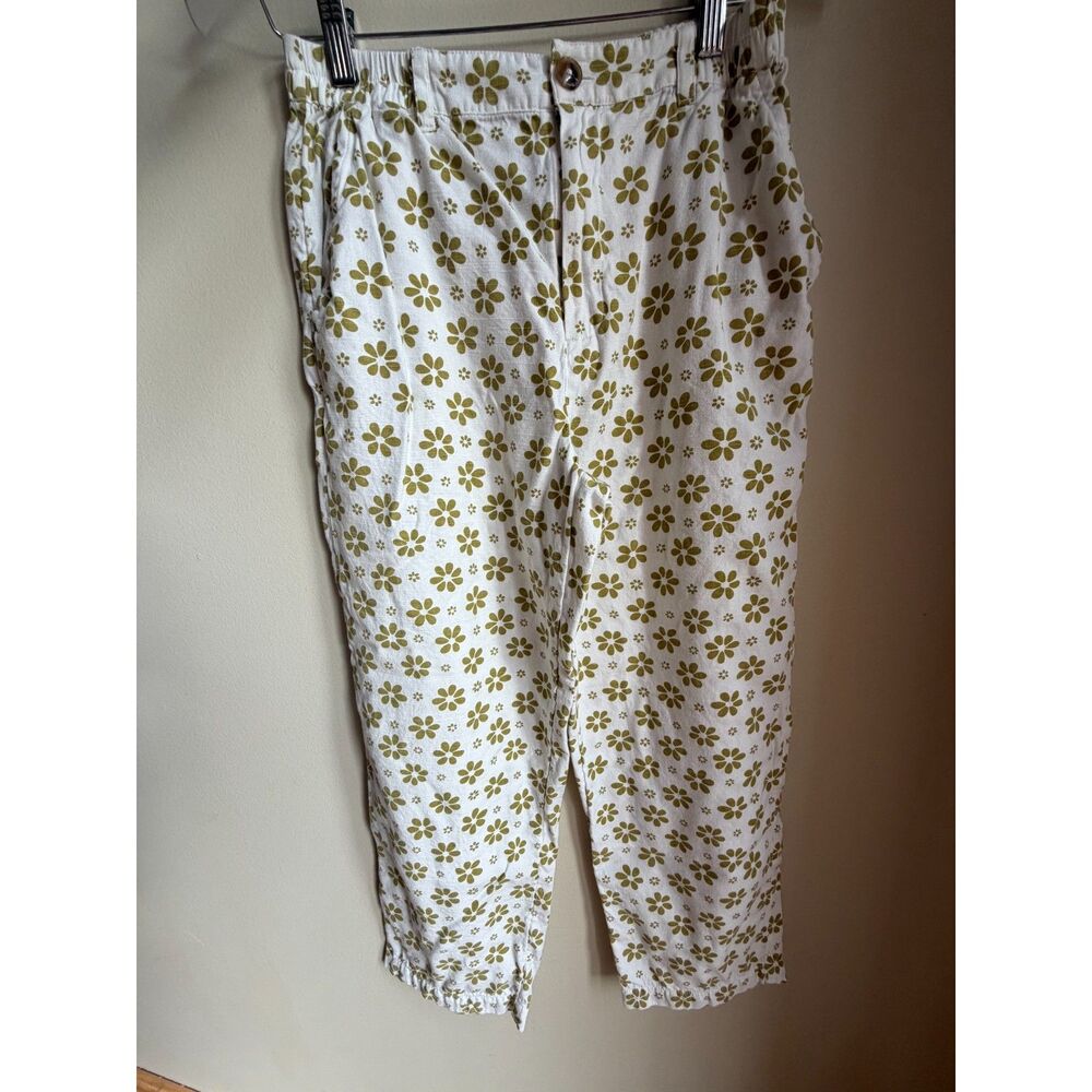 Billabong By The Bay Cropped Pants – Women's Medium – Olive Daisy Floral